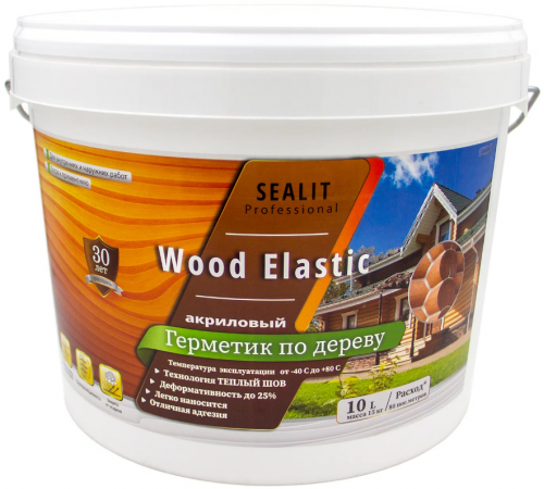 Купить ГЕРМЕТИК - Sealit Wood Elastic для работы с деревянными материалами 10 л в Волжском, Волгоградская область