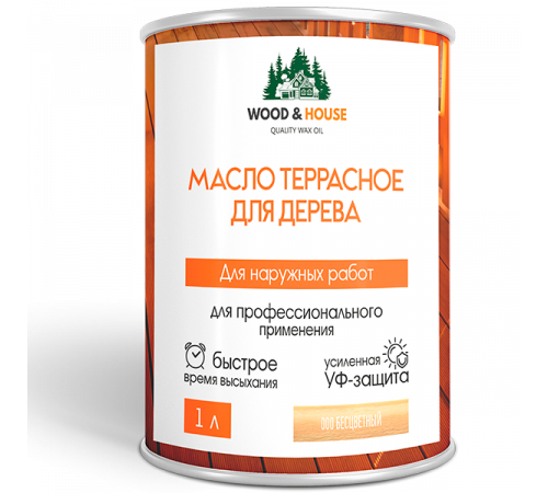 Заказать МАСЛО ТЕРРАСНОЕ ДЛЯ ДЕРЕВА WOOD & HOUSE в Волжском, Волгоградская область