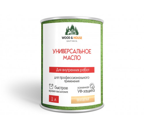 Приобрести ЦВЕТНОЕ УНИВЕРСАЛЬНОЕ МАСЛО WOOD & HOUSE Серия ПРОФИ в Волжском, Волгоградская область