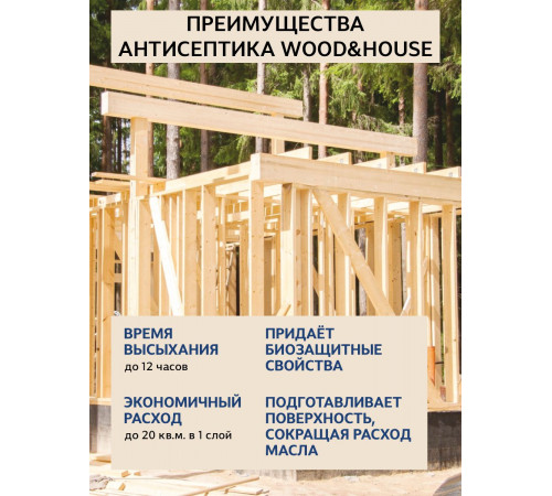 Заказать ГРУНТОВОЧНЫЙ АНТИСЕПТИК WOOD & HOUSE в Волжском, Волгоградская область